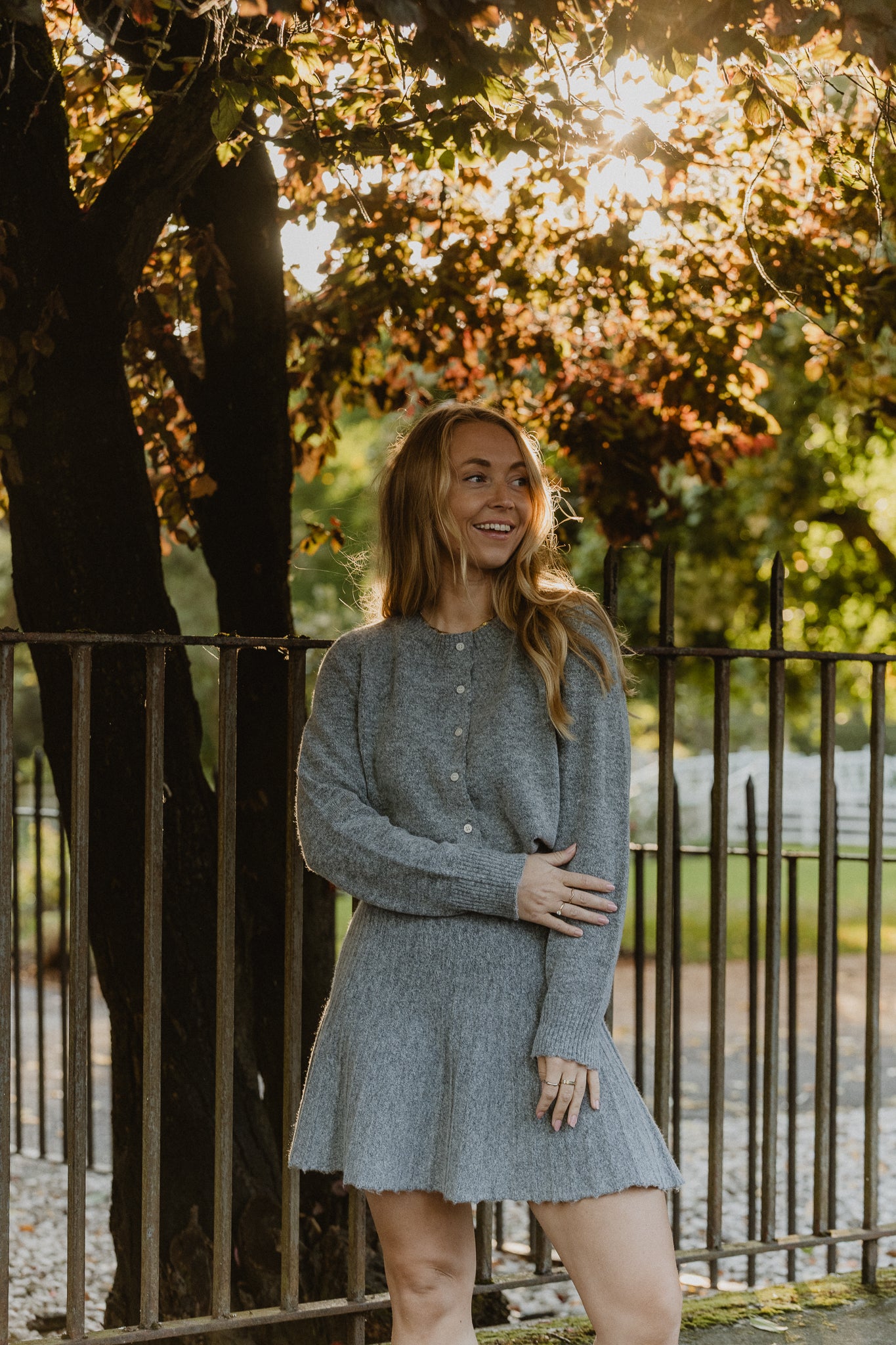 VMMACY Knit Cardigan - Medium Grey Melange